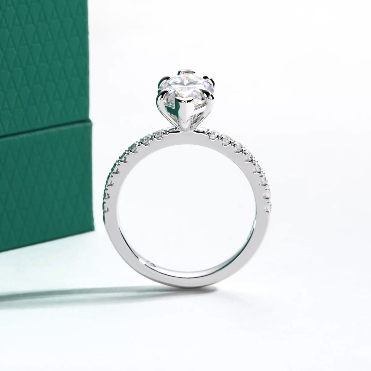 The Aurelia - Marquise Cut Moissanite Solitaire Ring