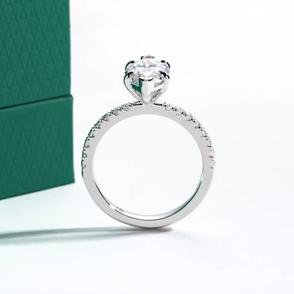 The Aurelia - Marquise Cut Moissanite Solitaire Ring