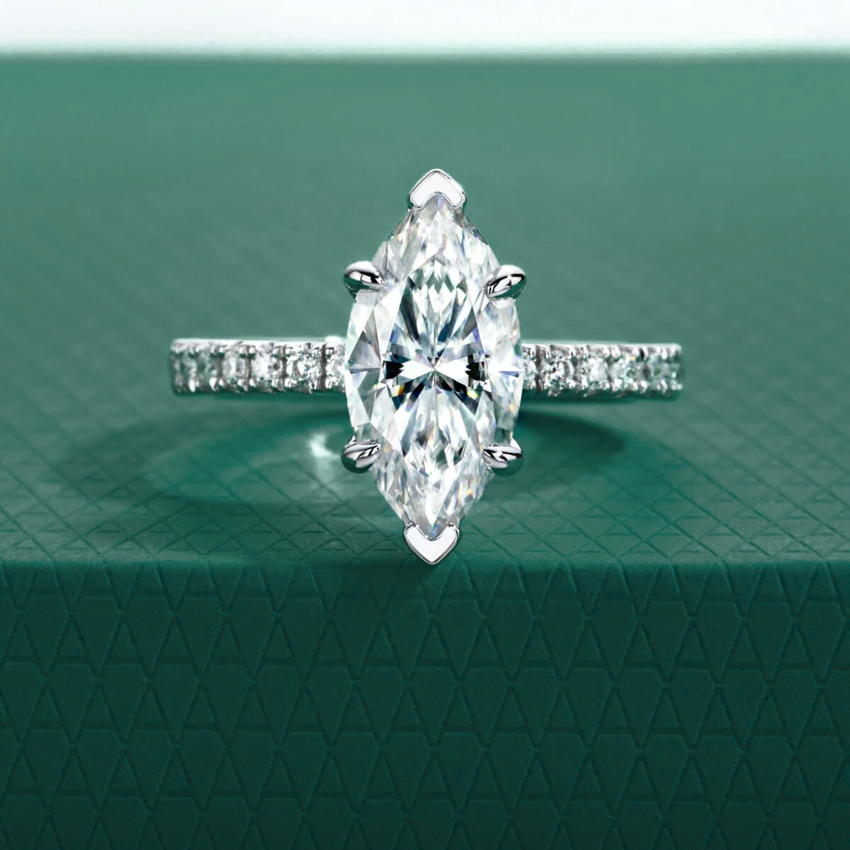 The Aurelia - Marquise Cut Moissanite Solitaire Ring