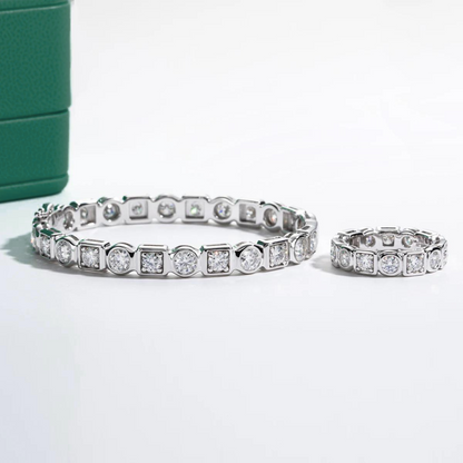 The Fusion - Round Brilliant Cut Moissanite Bracelet