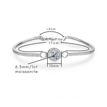 The Carrie - Round Brilliant Cut Moissanite Bracelet