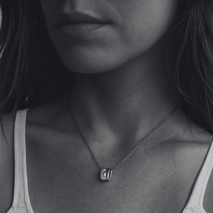 The Solange - Emerald Cut Moissanite Necklace