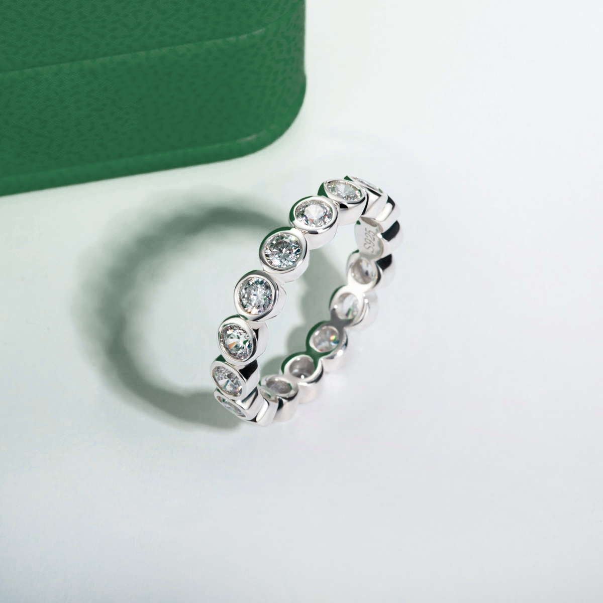 The Lumina - Moissanite Wedding Band