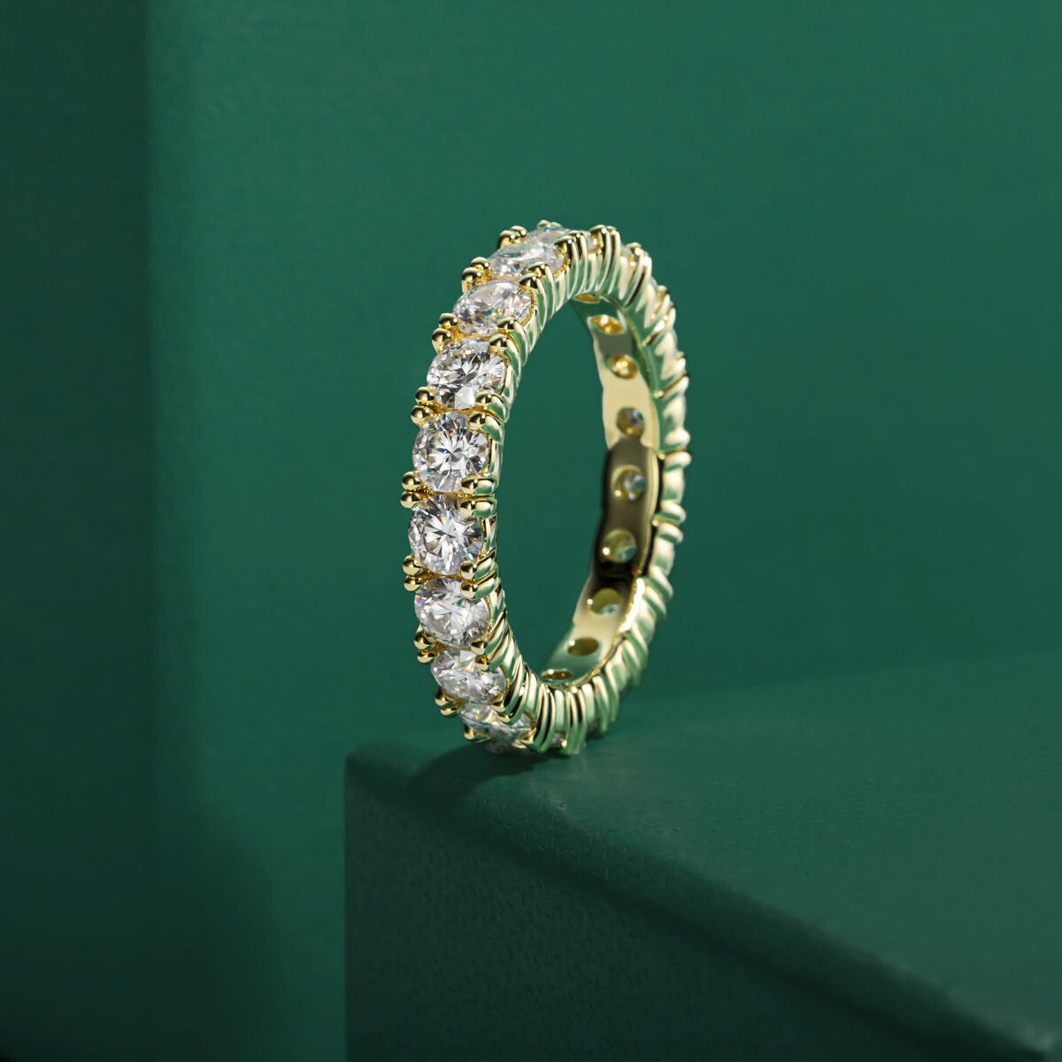 The Oriane - Moissanite Wedding Band