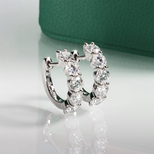 The Harper - Moissanite Hoop Earrings