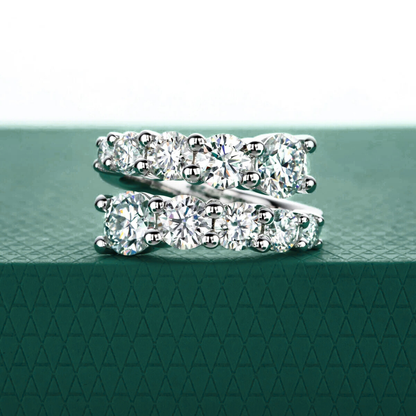 The Maelis - Moissanite Half Eternity Ring