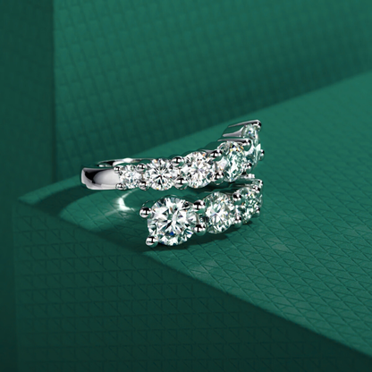 The Maelis - Moissanite Half Eternity Ring