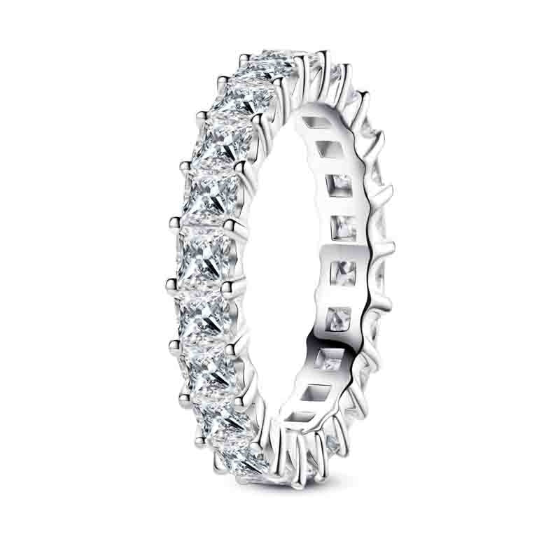 The Celestial - Princess Cut Moissanite Wedding Band