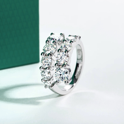 The Maelis - Moissanite Half Eternity Ring