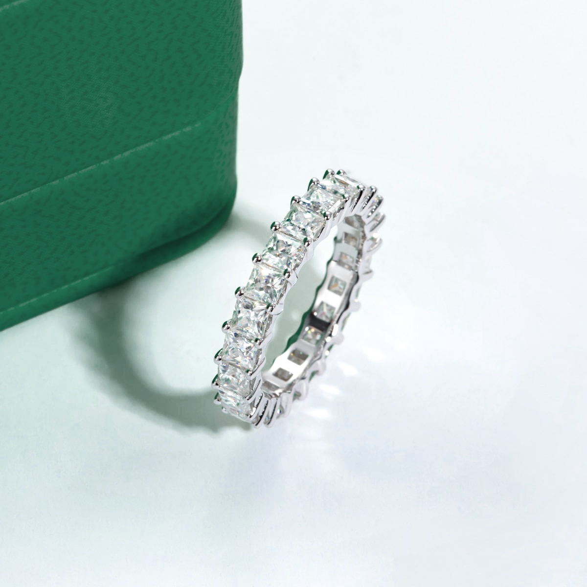 The Celestial - Princess Cut Moissanite Wedding Band