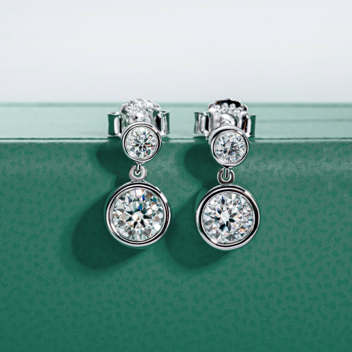 The Light - Round Brilliant Cut Moissanite Earrings