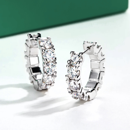 The Valenza - Moissanite Hoop Earrings