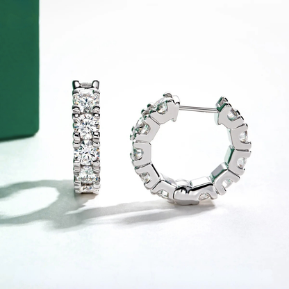 The Valenza - Moissanite Hoop Earrings
