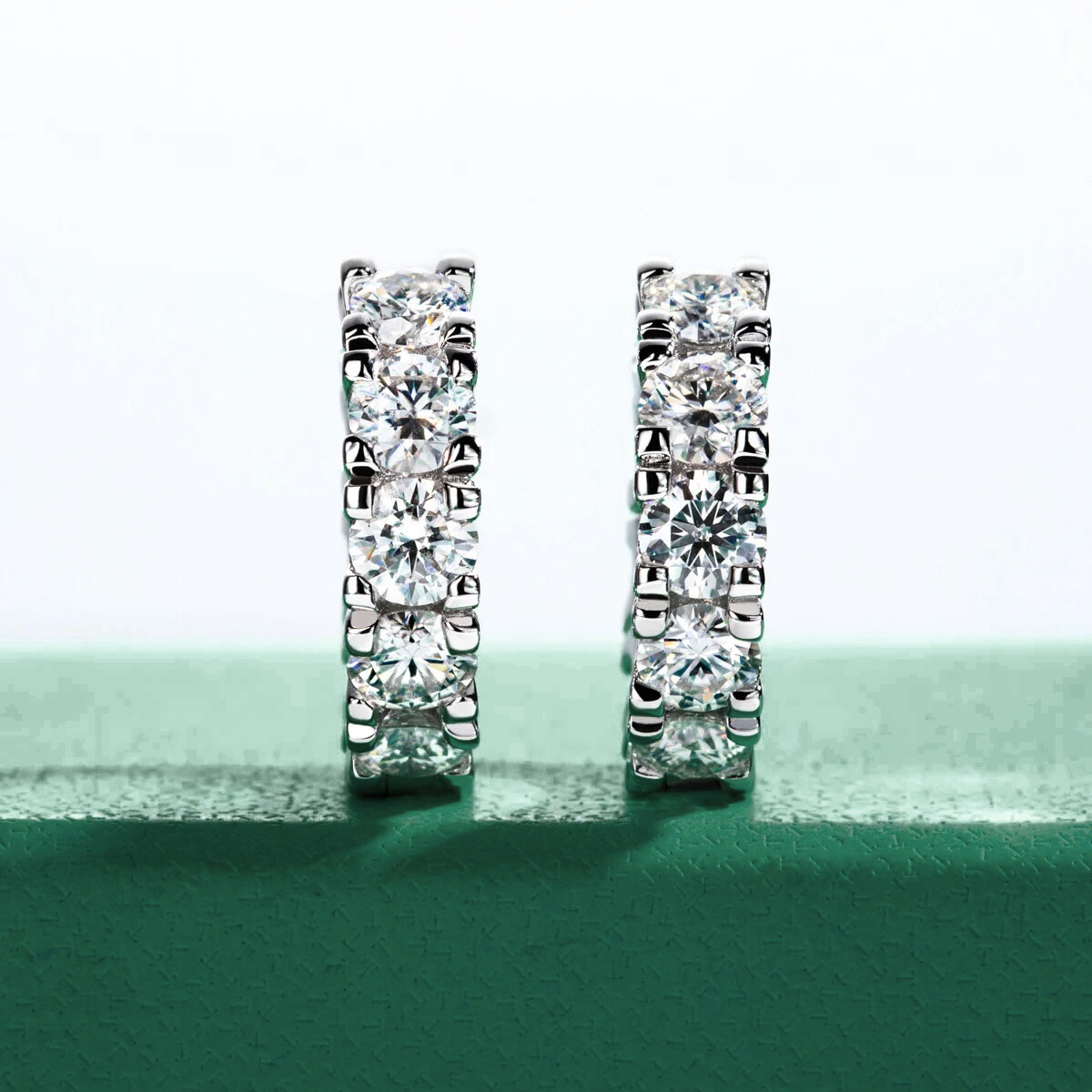 The Valenza - Moissanite Hoop Earrings