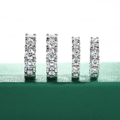 The Valenza - Moissanite Hoop Earrings