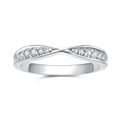 The Infinity - Moissanite Half Eternity Ring