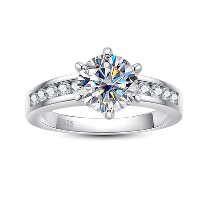 The Claire - Round Brilliant Cut Moissanite Solitaire Ring