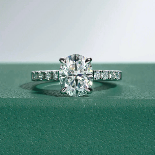 The Isabeau - Oval Cut Moissanite Solitaire Ring