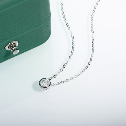 The Luci - Round Brilliant Cut Moissanite Necklace