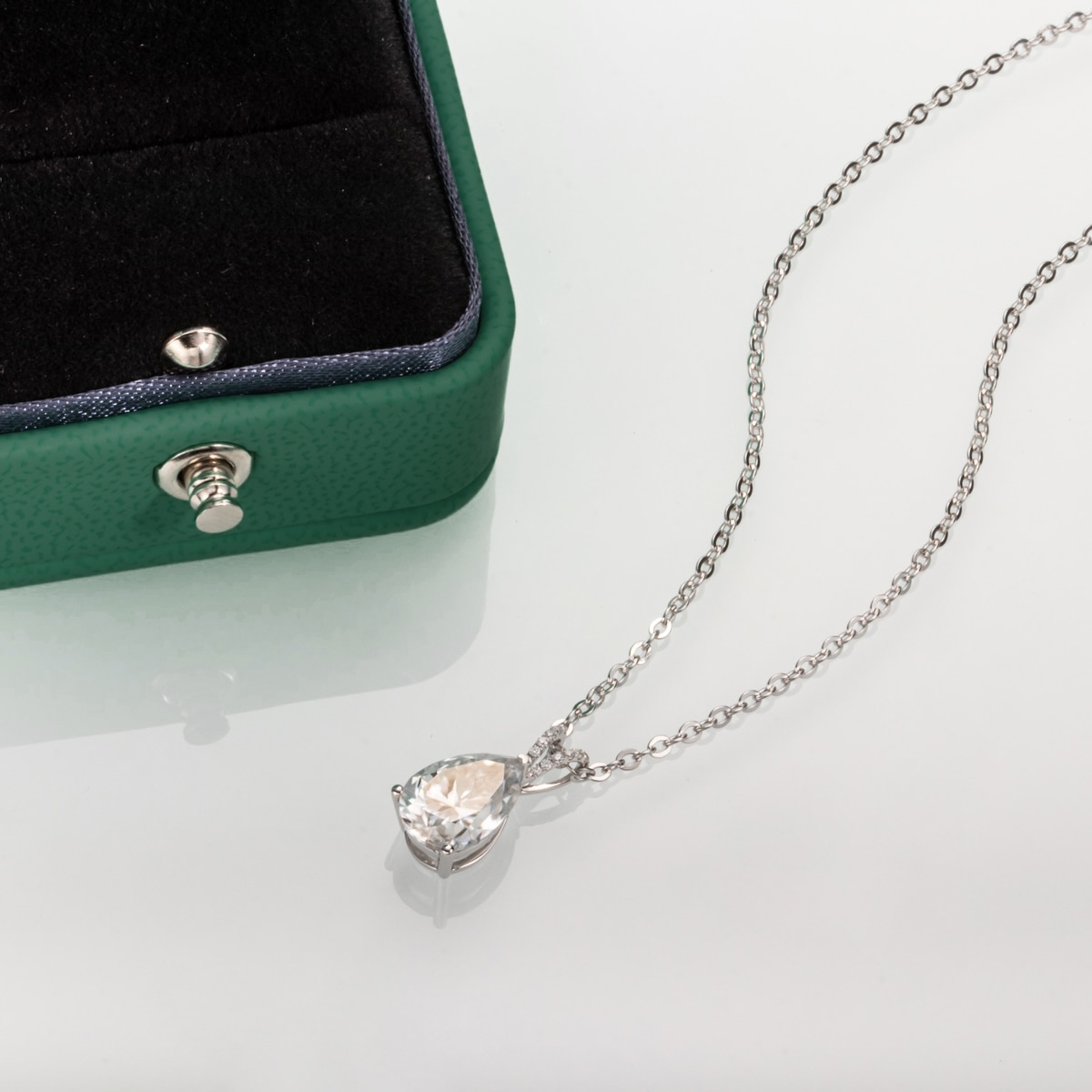 The Becca - Pear Cut Moissanite Necklace