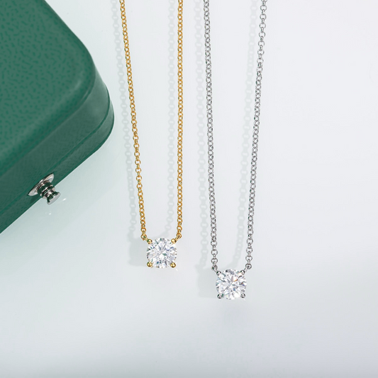 The Naomi - 4-Prong Moissanite Necklace