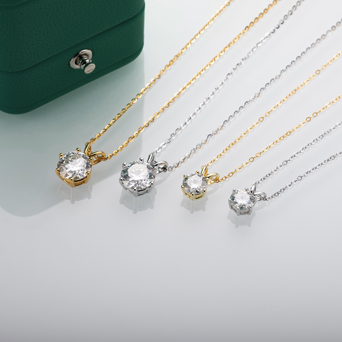 The Eleanor - 6-Prong Moissanite Necklace