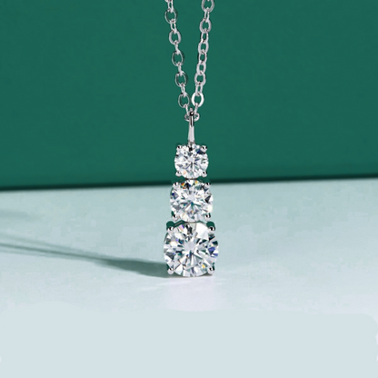 The Mystique - Three-Stone Moissanite Necklace