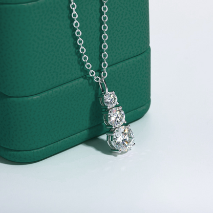 The Mystique - Three-Stone Moissanite Necklace