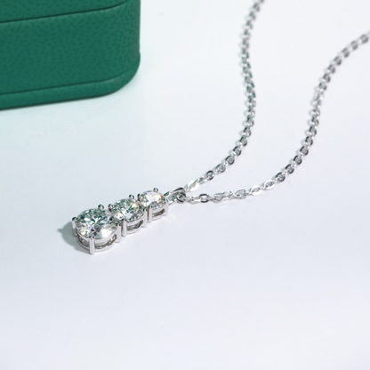 The Mystique - Three-Stone Moissanite Necklace