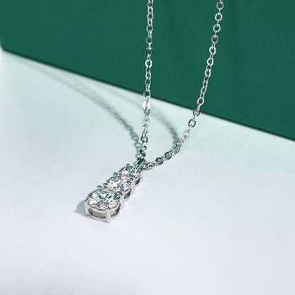 The Mystique - Three-Stone Moissanite Necklace