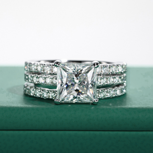 The Marion - Princess Cut Moissanite Set