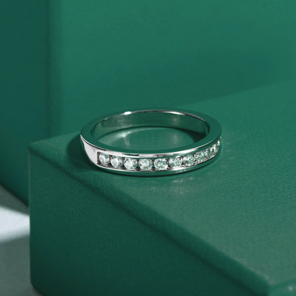 The Nora - Moissanite Half Eternity Ring