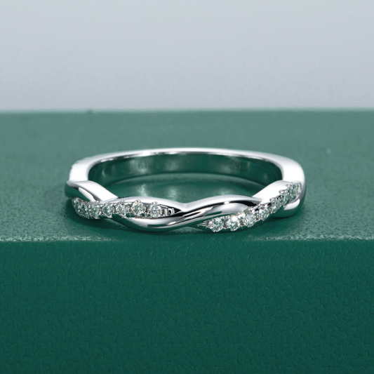 The Odessa - Moissanite Half Eternity Ring