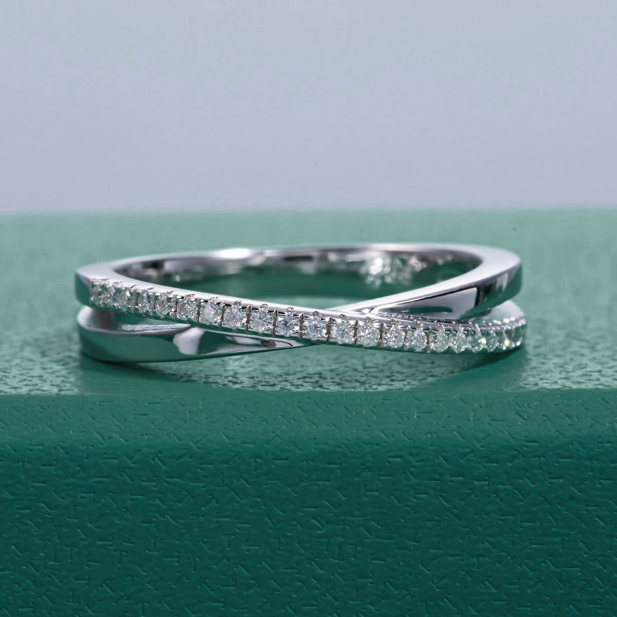 The Emma - Moissanite Half Eternity Ring