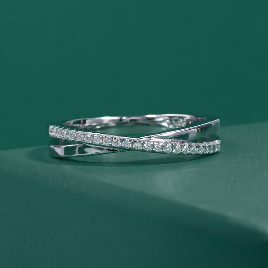 The Emma - Moissanite Half Eternity Ring