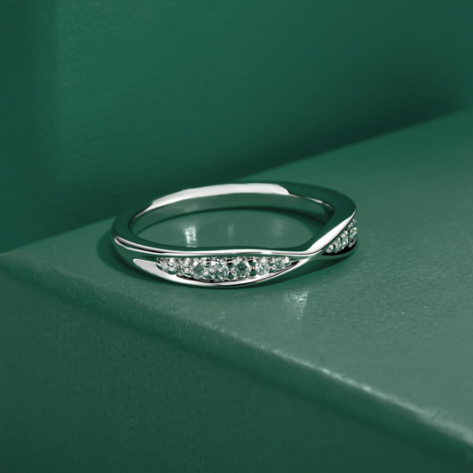 The Infinity - Moissanite Half Eternity Ring