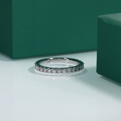 The Arabella - Moissanite Half Eternity Ring