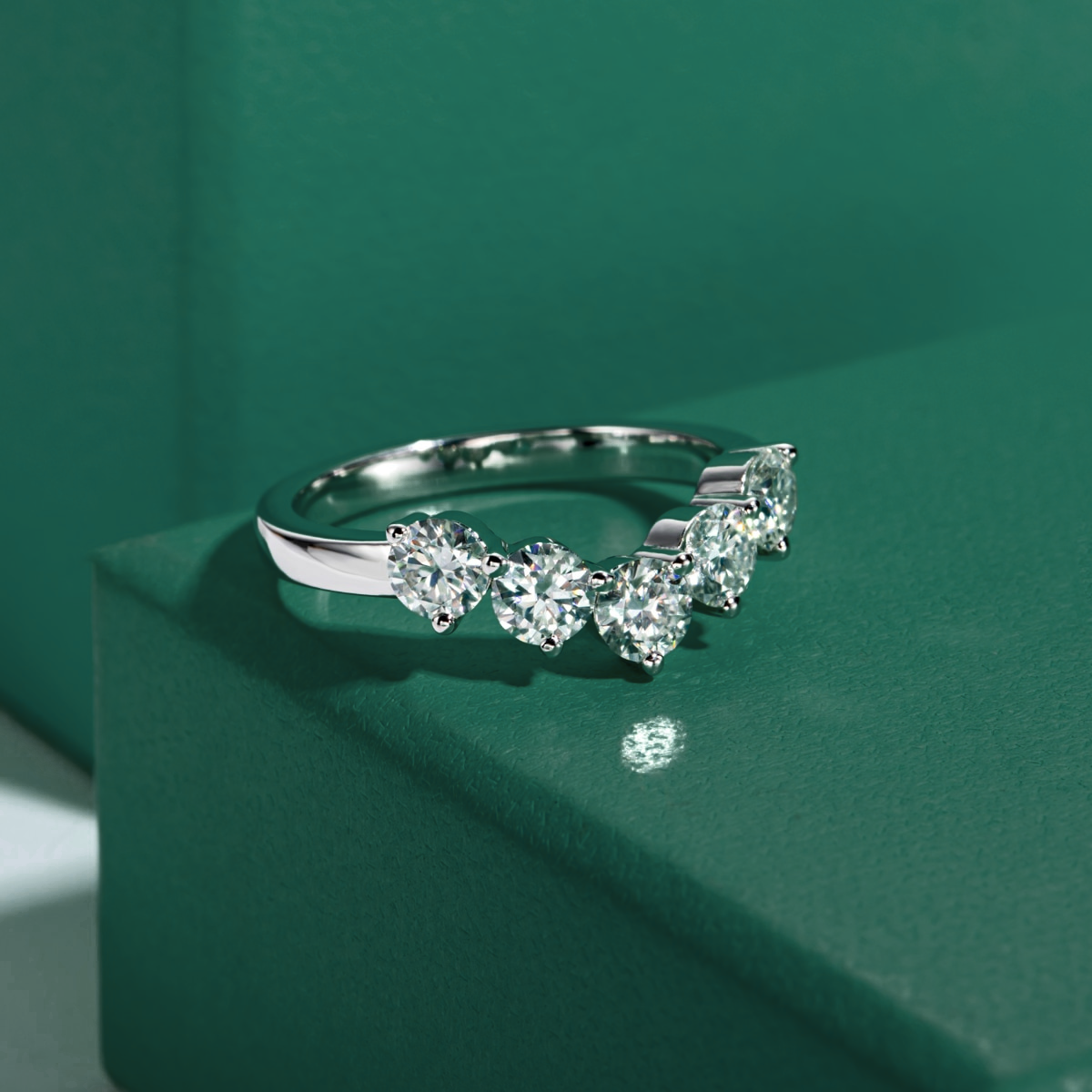 The Union - Moissanite Half Eternity Ring