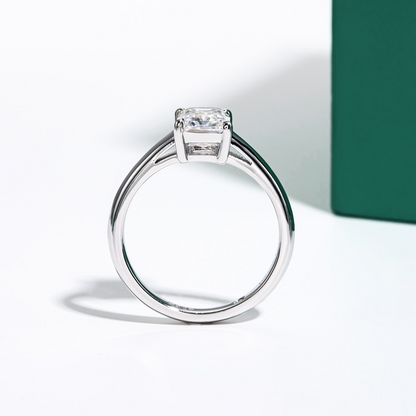 The Esme - Emerald Cut Moissanite Solitaire Ring