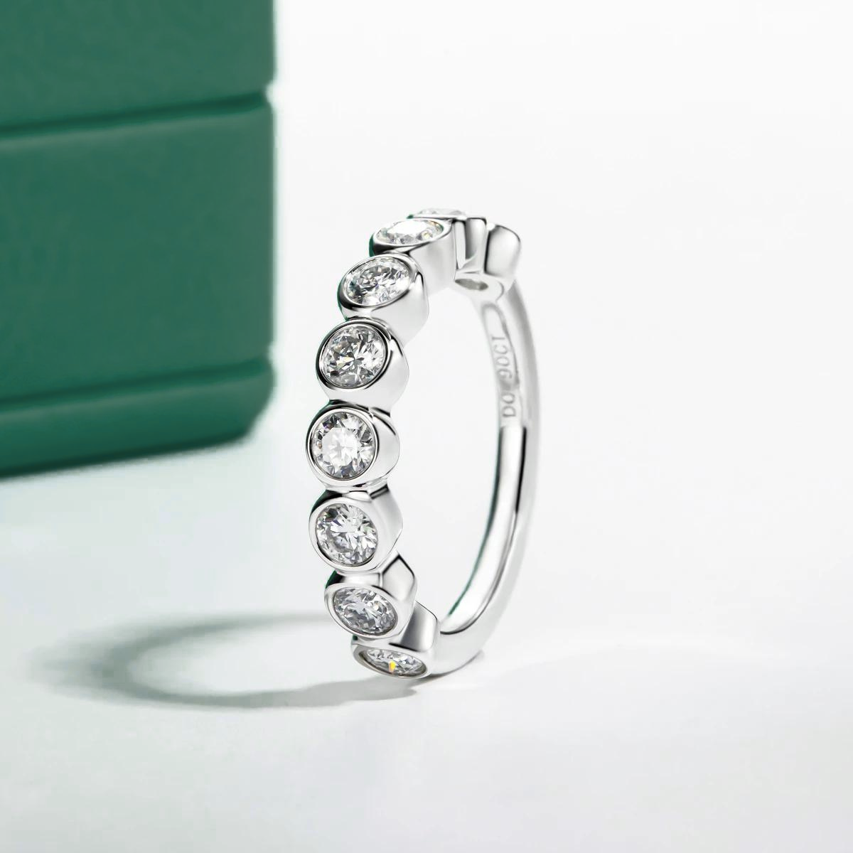 The Harmony - Moissanite Half Eternity Ring