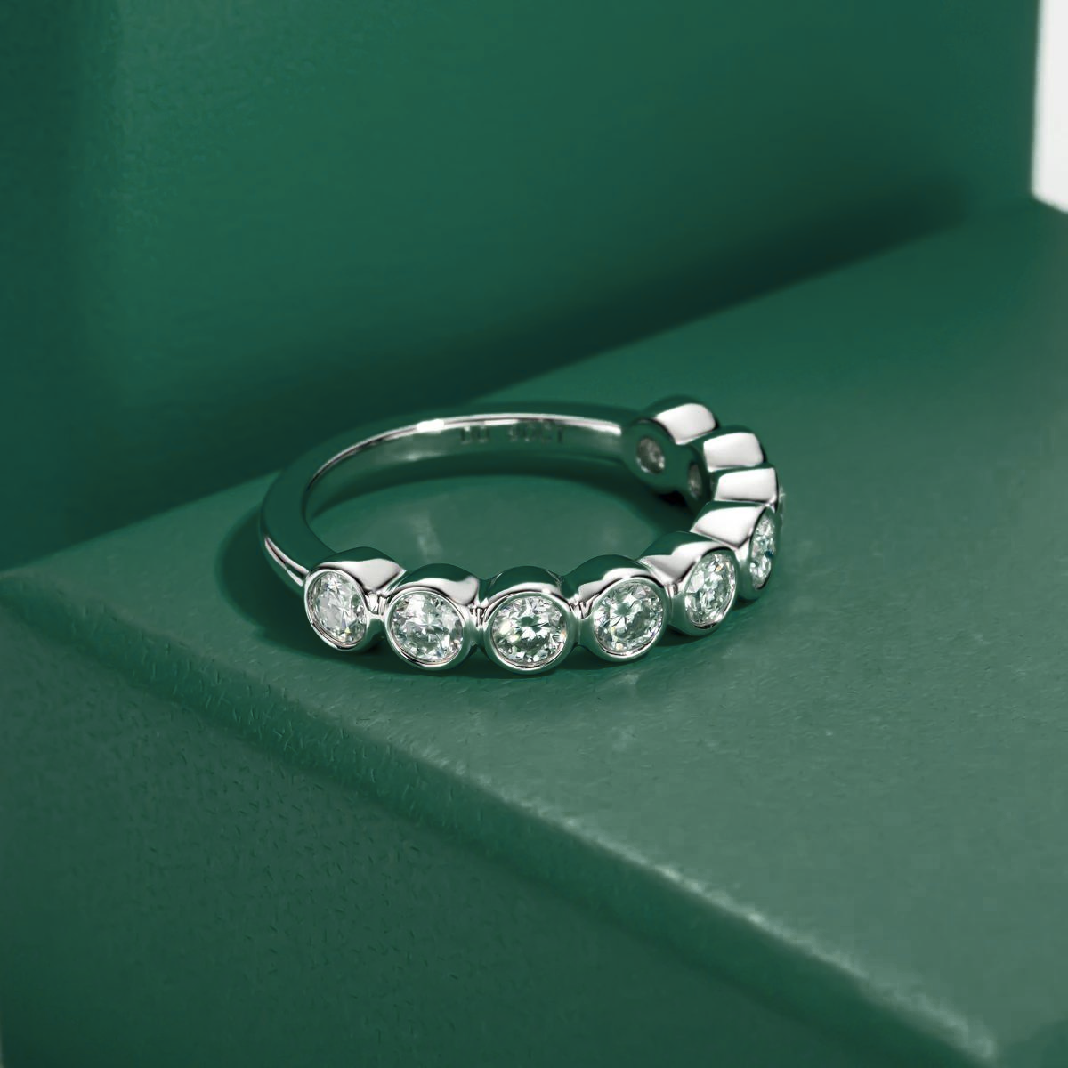 The Harmony - Moissanite Half Eternity Ring