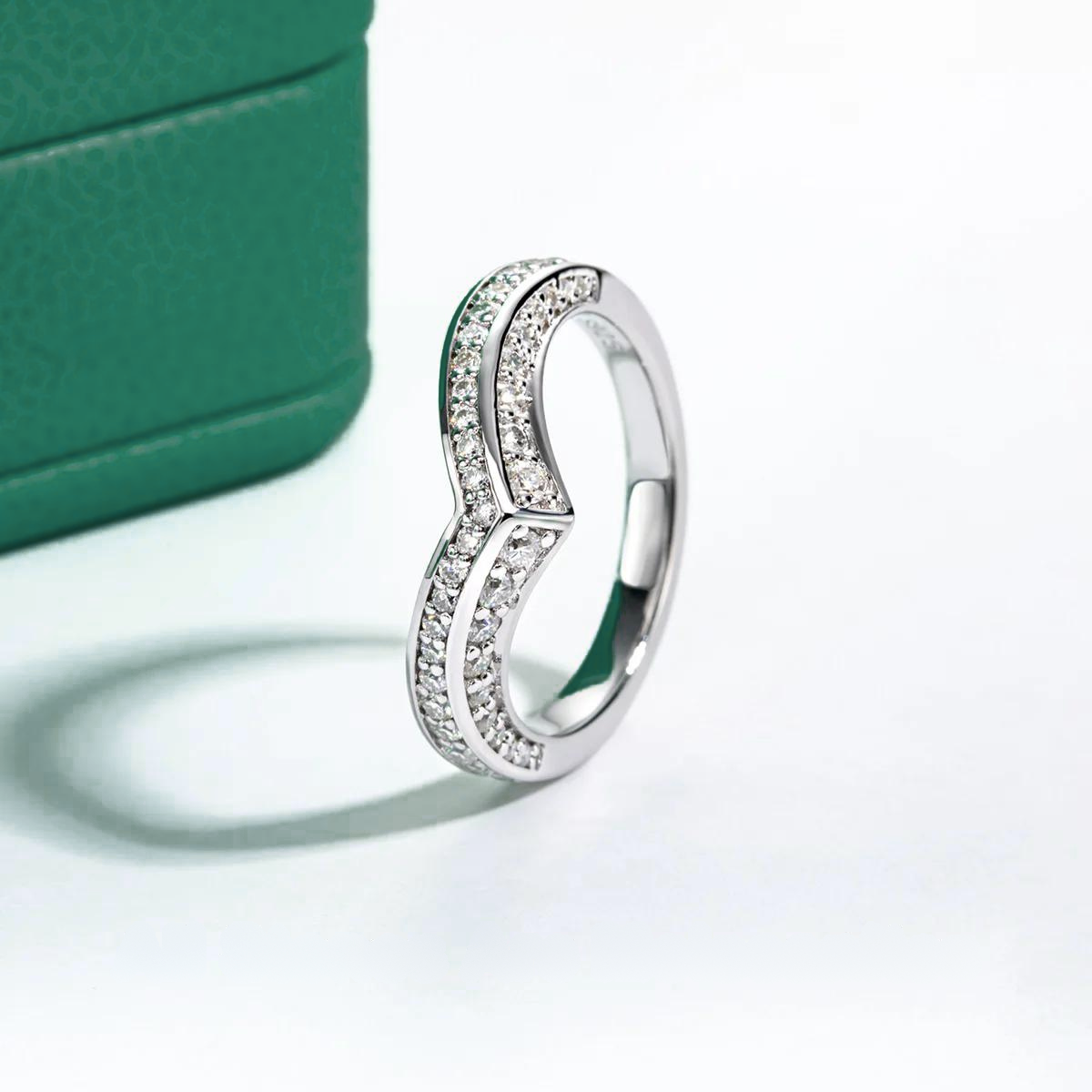 The Victoria - Moissanite Half Eternity Ring