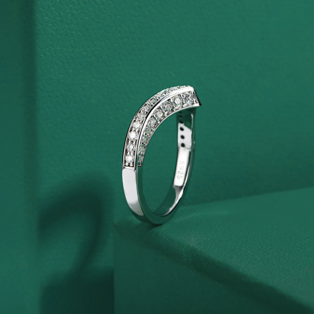 The Victoria - Moissanite Half Eternity Ring