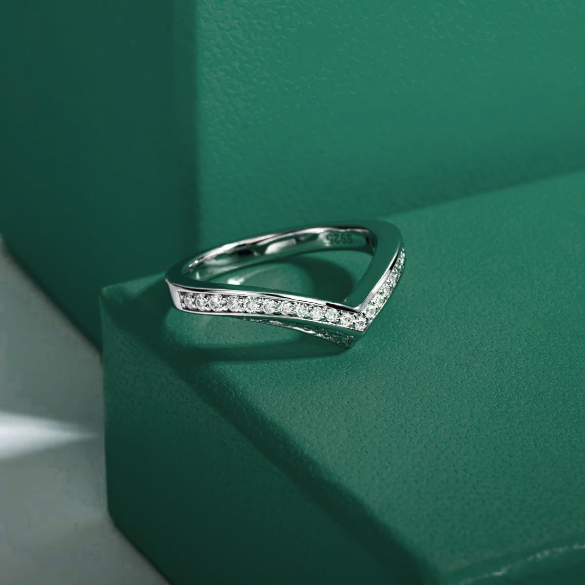 The Victoria - Moissanite Half Eternity Ring