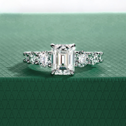 The Vienna - Emerald Cut Moissanite Ring