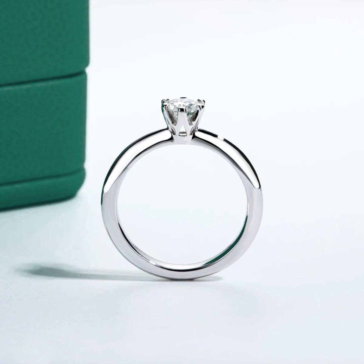 The Classic - Round Brilliant Cut Moissanite Solitaire Ring