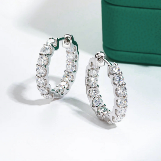 The Camilla – Moissanite Hoop Earrings