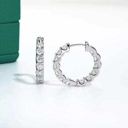 The Camilla – Moissanite Hoop Earrings