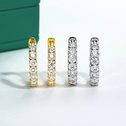 The Camilla – Moissanite Hoop Earrings
