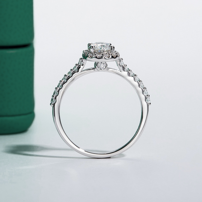 The Lily - Oval Cut Moissanite Halo Ring